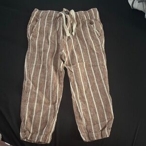 Rylee + Cru Brown and Cream Striped Joggers